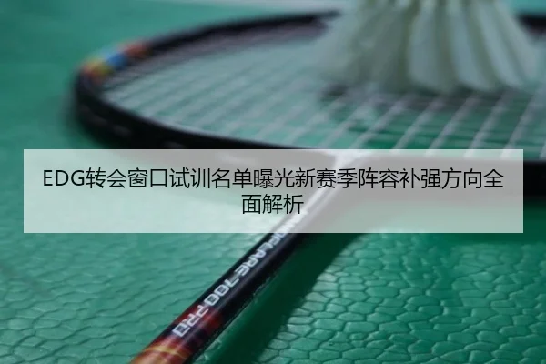 EDG转会窗口试训名单曝光新赛季阵容补强方向全面解析 - BAJIESPORTS